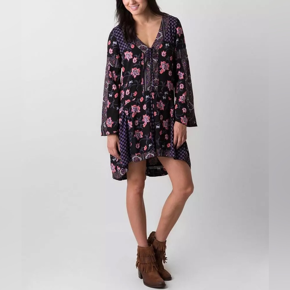 Anna Sui Floral Long Sleeve Dress